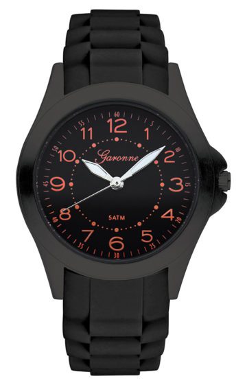 Garonne KQ13Q466 kinderhorloge 34 mm staal/rubber zwart