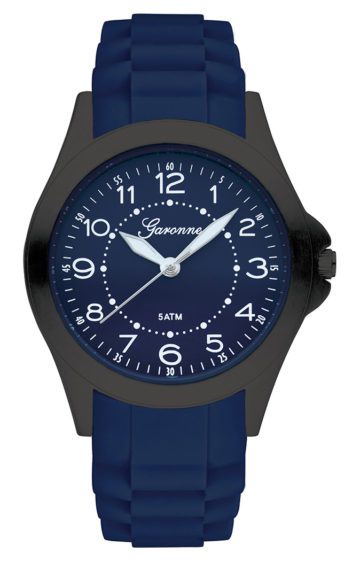 Garonne KQ22Q466 kinderhorloge 34 mm staal/rubber blauw-zwart