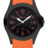 Garonne kinderhorloge 34 mm staal/rubber oranje-zwart KQ26Q466