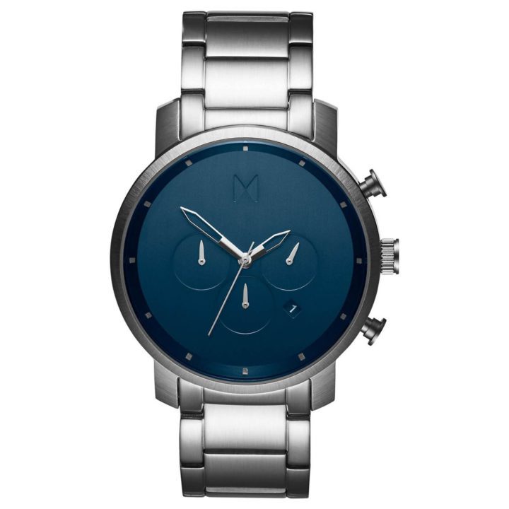 MVMT D-MC01-SBLU Horloge Chrono Midnight Silver 45 mm