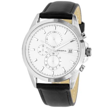 Prisma Herenhorloge 'Classic Traveller' White P.1791