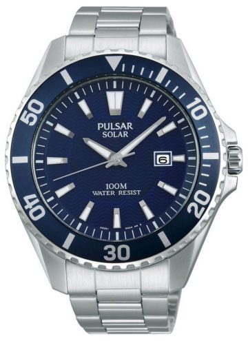 Pulsar PX3033X1 Herenhorloge Solar staal zilverkleurig