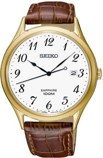 Seiko Herenhorloge goudkleurig SGEH78P1