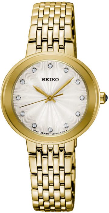 Seiko Dameshorloge Goudkleurig Swarovskikristallen SRZ504P1