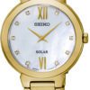 Seiko Dameshorloge Staal/Swarovski goudkleurig SUP384P1
