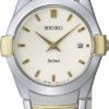 Seiko Dameshorloge Staal Bicolor SXB386P1