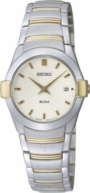 Seiko Dameshorloge Staal Bicolor SXB386P1