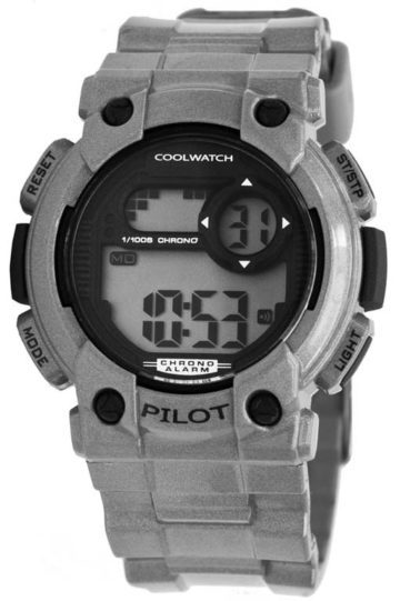 Coolwatch kinderhorloge 'Pilot' digitaal grijs CW.277