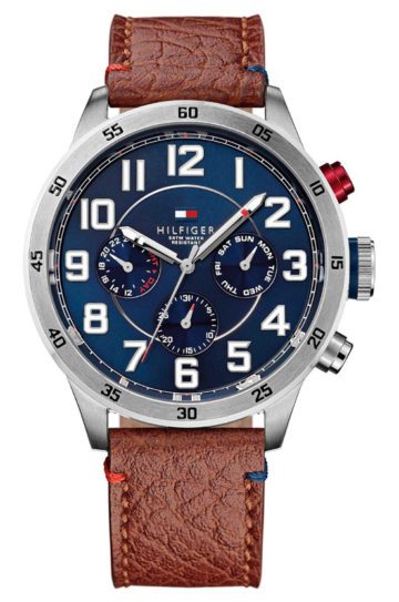 Tommy Hilfiger TH1791066 Horloge Trent staal/leder 46 mm