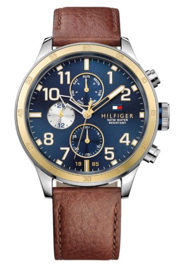 Tommy Hilfiger TH1791137 Horloge Trent staal/leder 46 mm