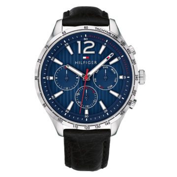 Tommy Hilfiger Horloge Gavin 46 mm zilverkleurig-blauw 1791468