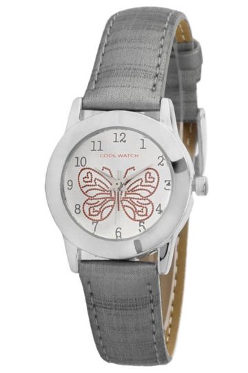 Coolwatch kinderhorloge 'Butterfly' zilvergrijs CW.186