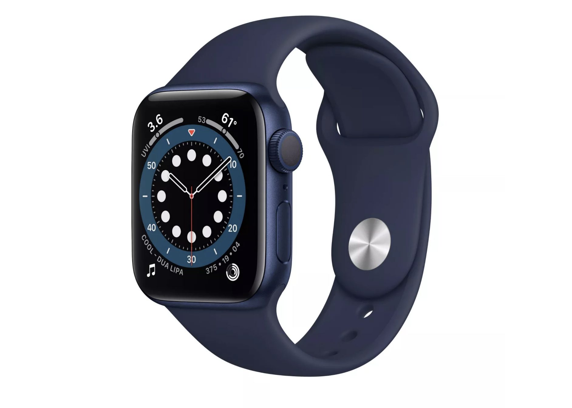 Apple Watch Series 6 GPS 44mm Blue Aluminum with Deep Navy Sport Band A2292 / M00J3LL/A