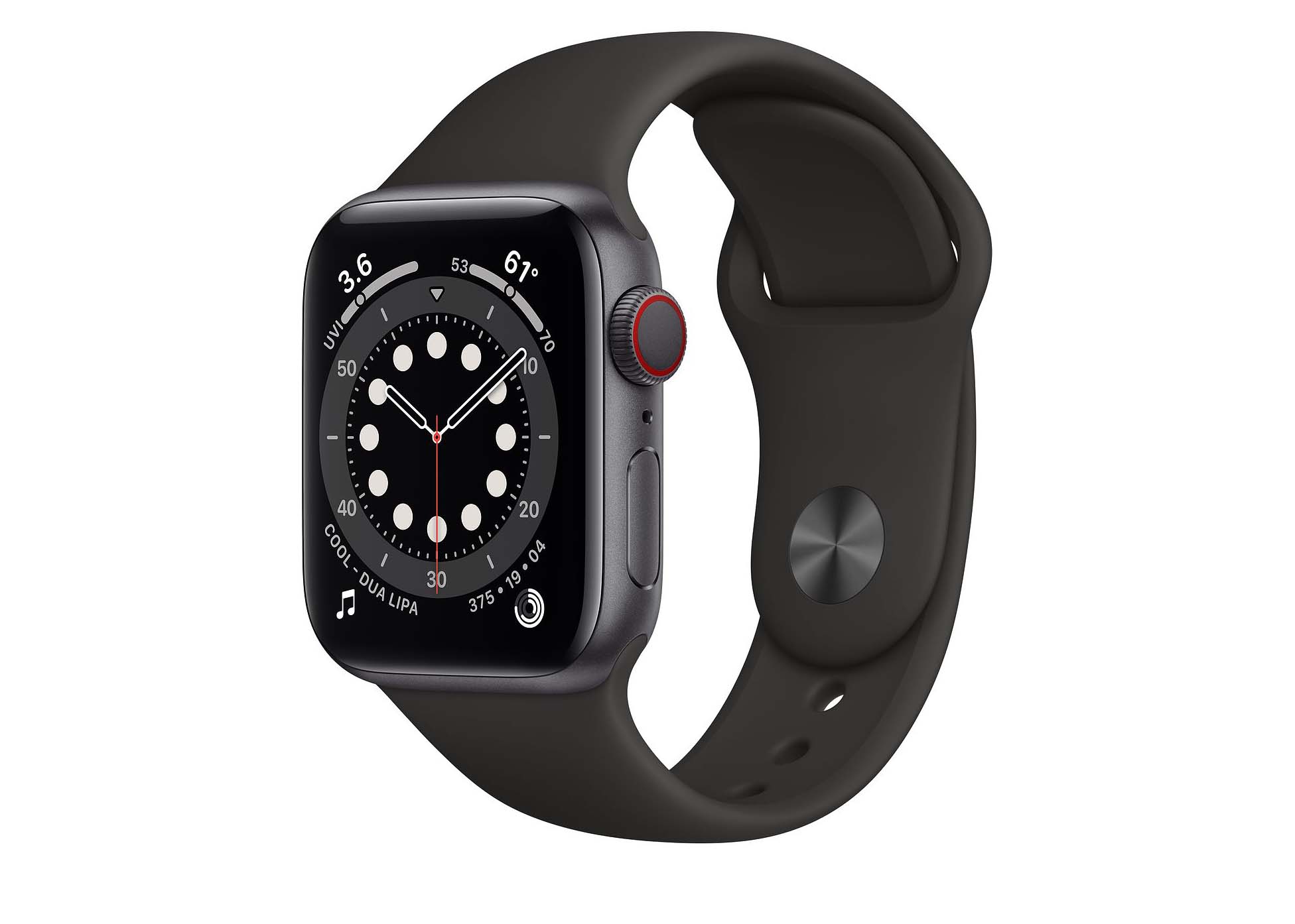 Apple Watch Series 6 GPS + Cellular 40mm Space Gray Aluminum with Black Sport Band A2375 (EU/Asia)